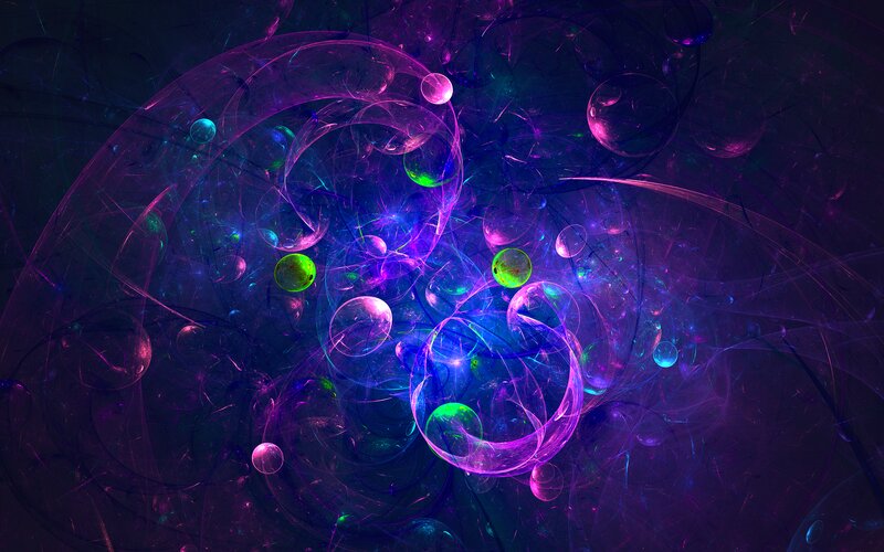 Fractal Space Bubbles — Purple