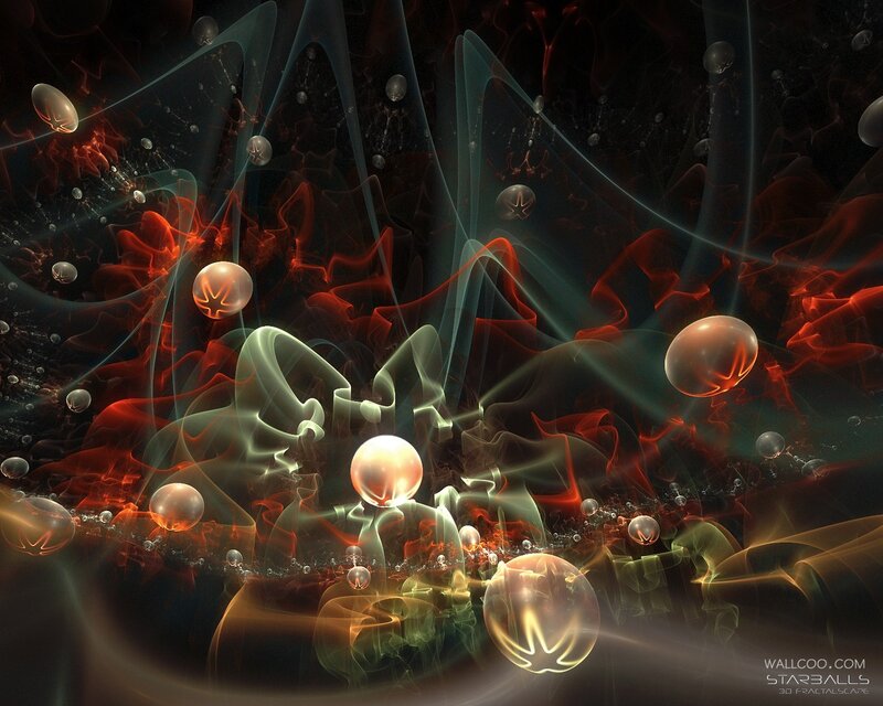 Fractal Space Bubbles — Red