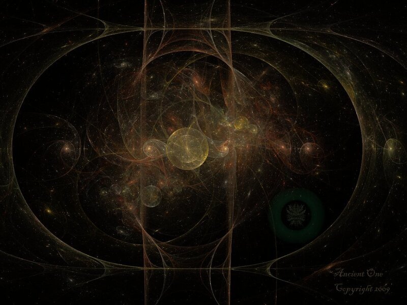 Fractal Space Nebula — Black, Cosmic