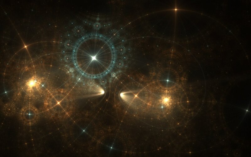 Fractal Space Nebula — Black