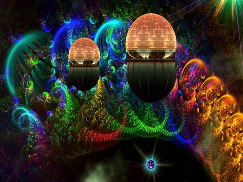 Fractal Space Spheres — Green