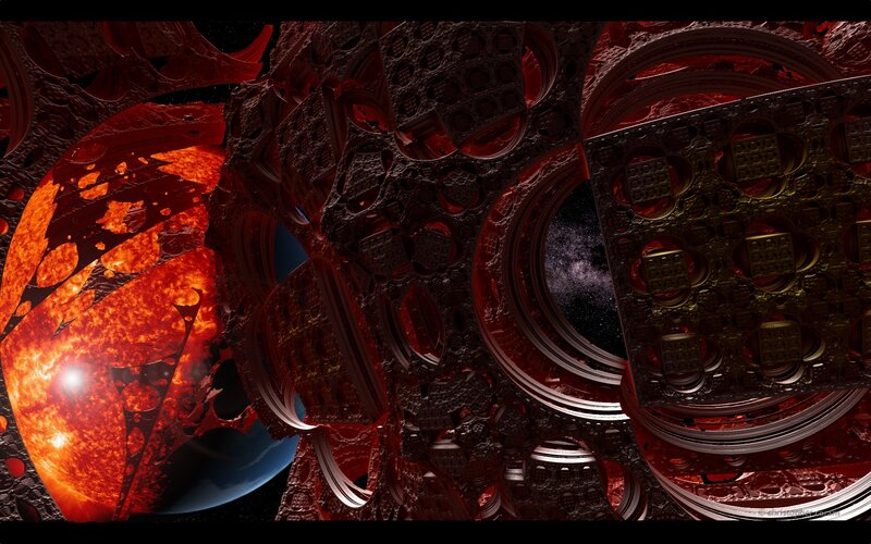 Fractal Space Structure — Red
