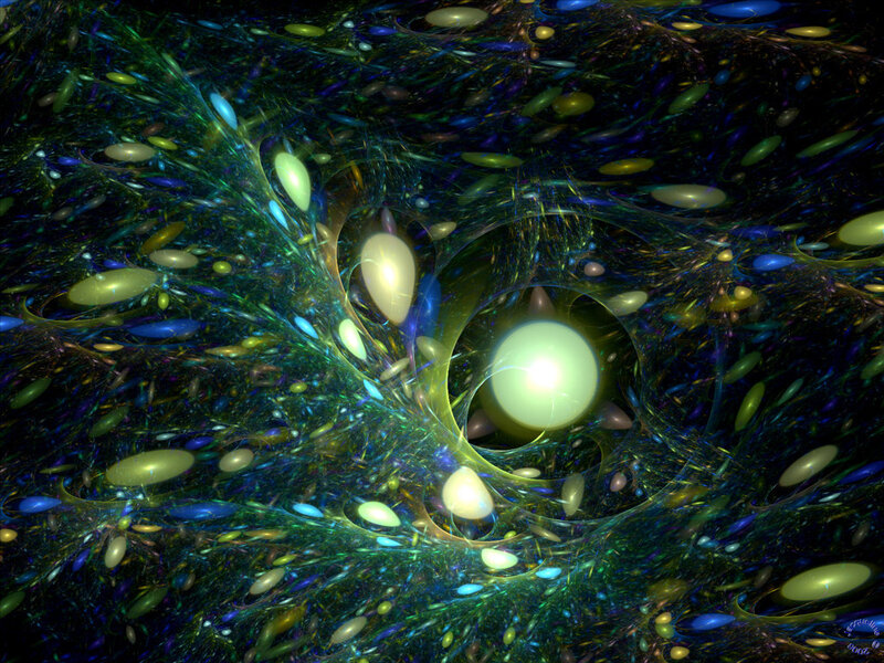 Fractal Space Tunnel — Green