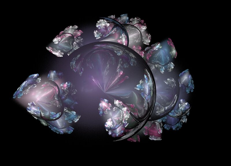 Fractal Sphere Cluster — Purple