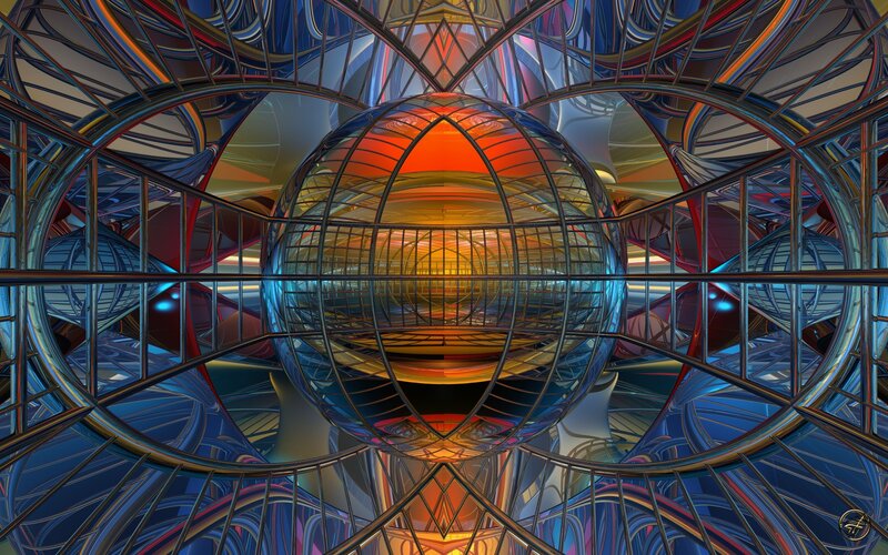 fractal sphere in a geometric structure