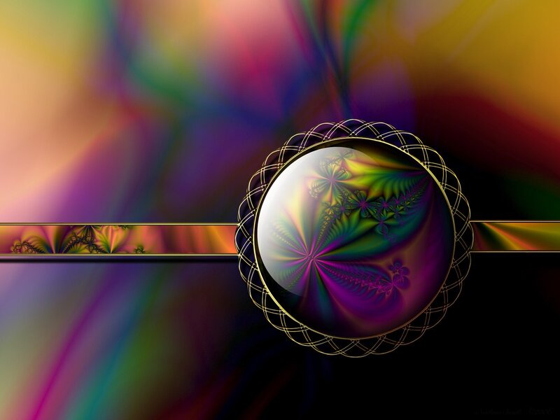 Fractal Sphere in Frame — Purple