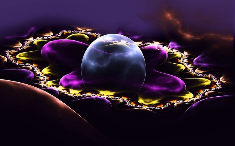 Fractal Sphere in Liquid — Purple