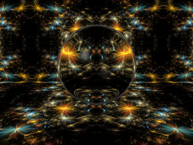Fractal Sphere in Space — Black