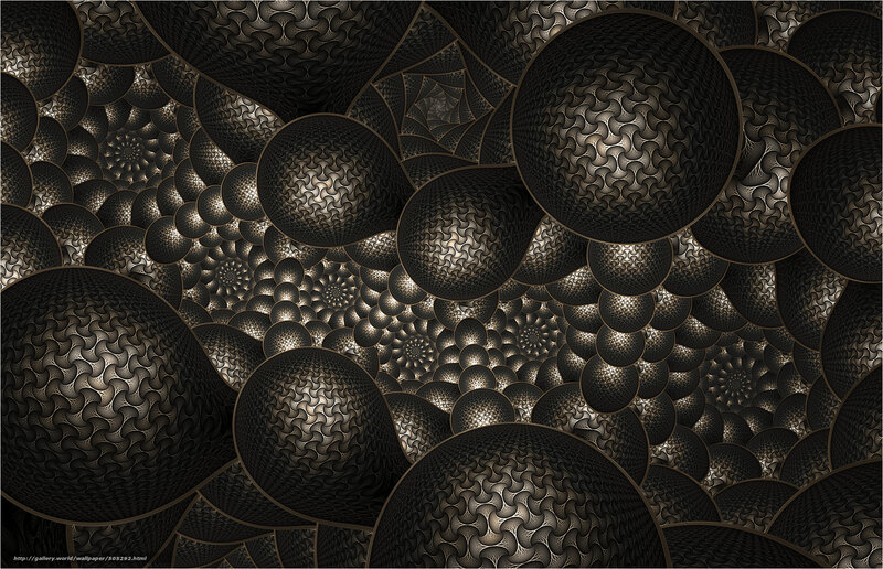 Fractal Sphere Pattern — Black, Complex