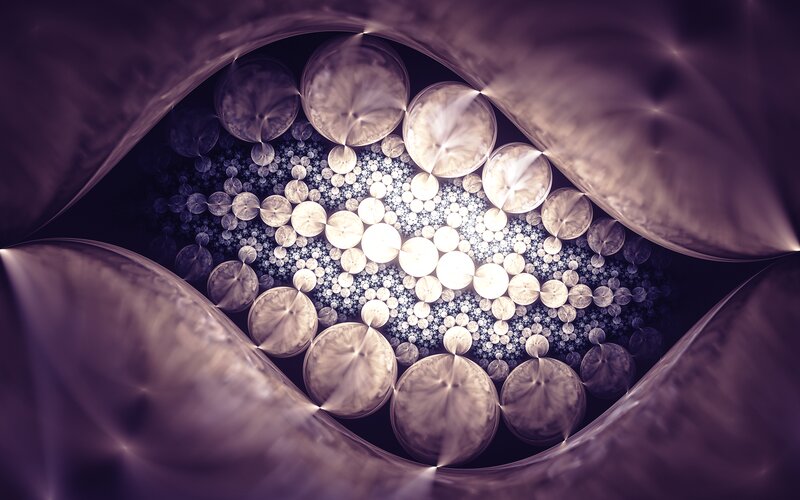 Fractal Sphere Pattern — Purple