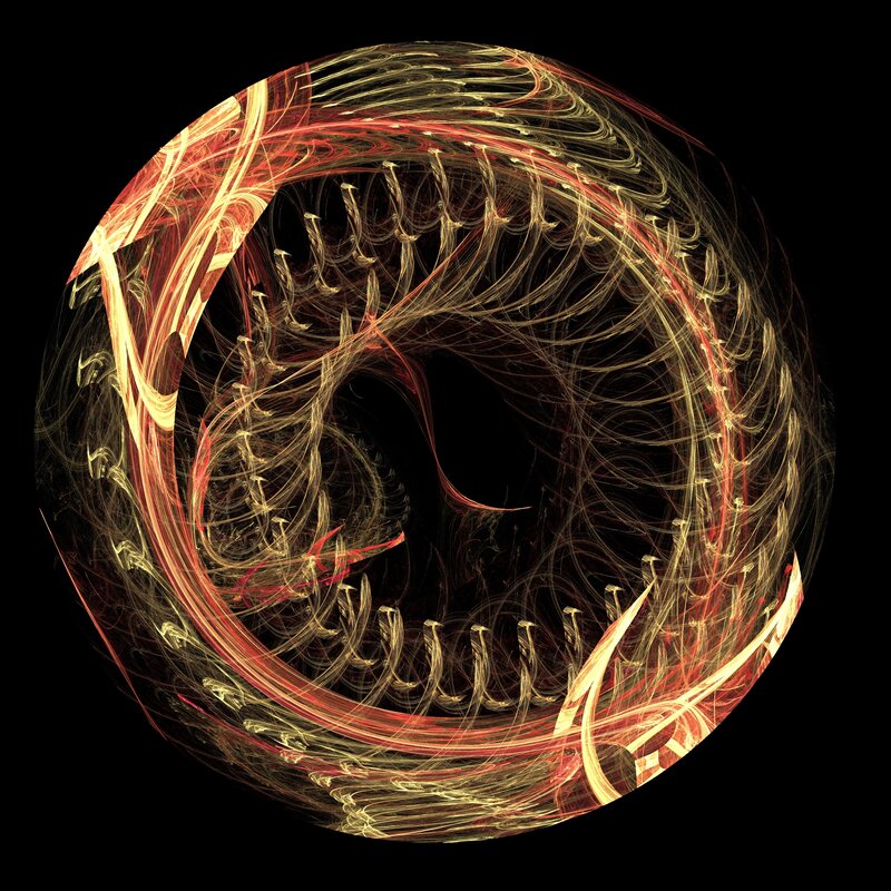 Fractal Sphere Pattern — Red, Dynamic