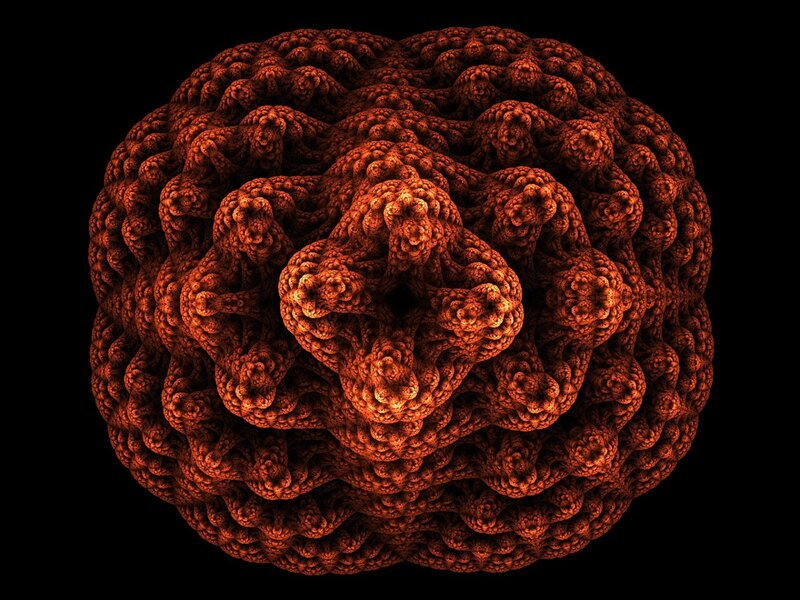 Fractal Sphere Structure — Red