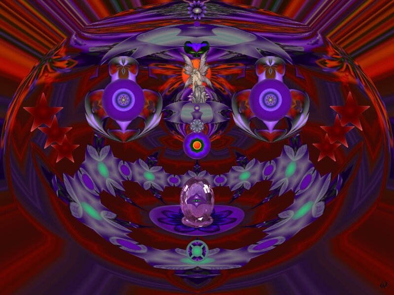 Fractal Sphere with Angel