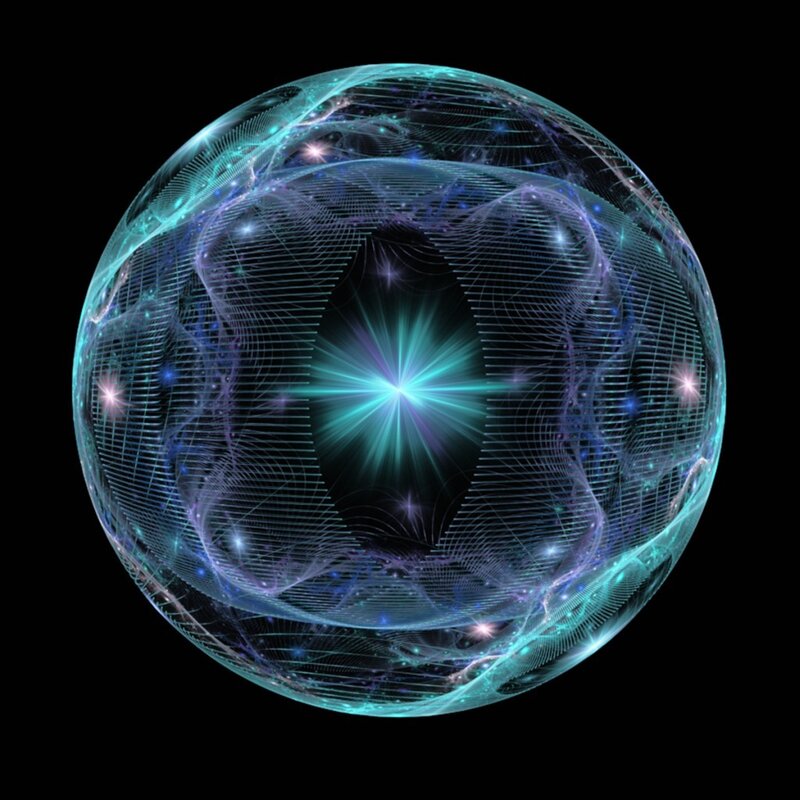 fractal sphere with central light