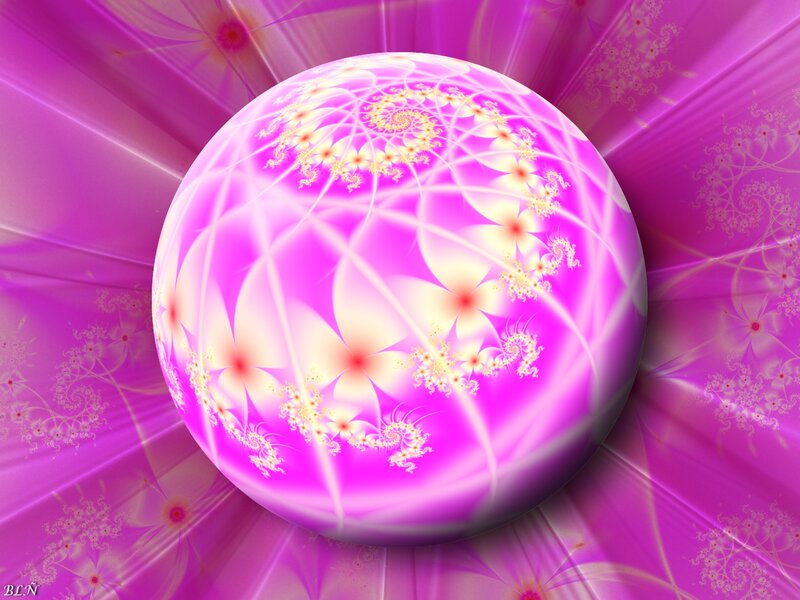 Fractal Sphere with Floral Patterns