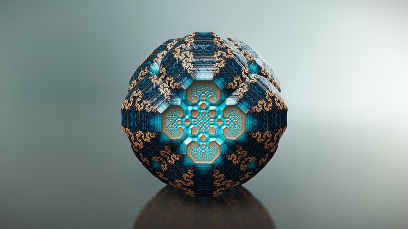 Fractal Sphere with Geometric Pattern