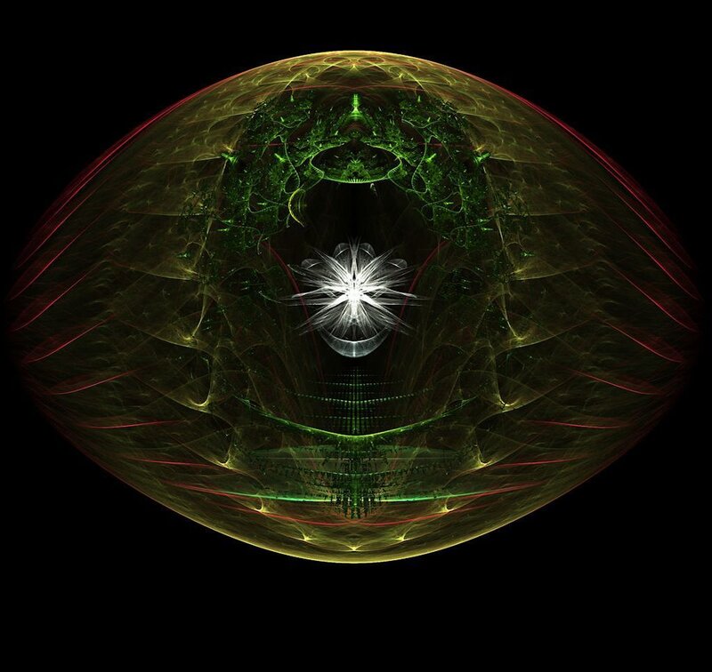 Fractal sphere with glowing center