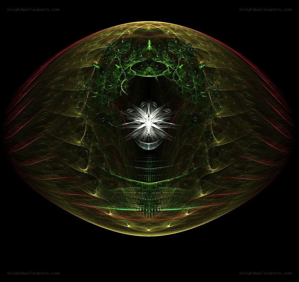 Fractal sphere with glowing center