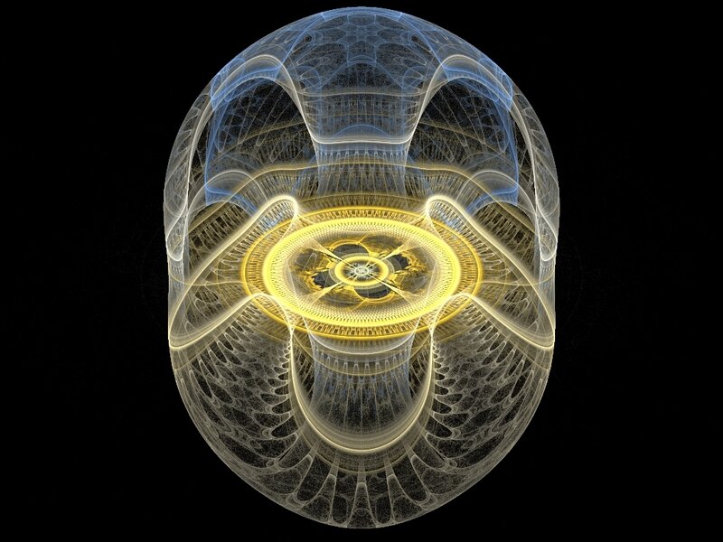 fractal sphere with glowing core