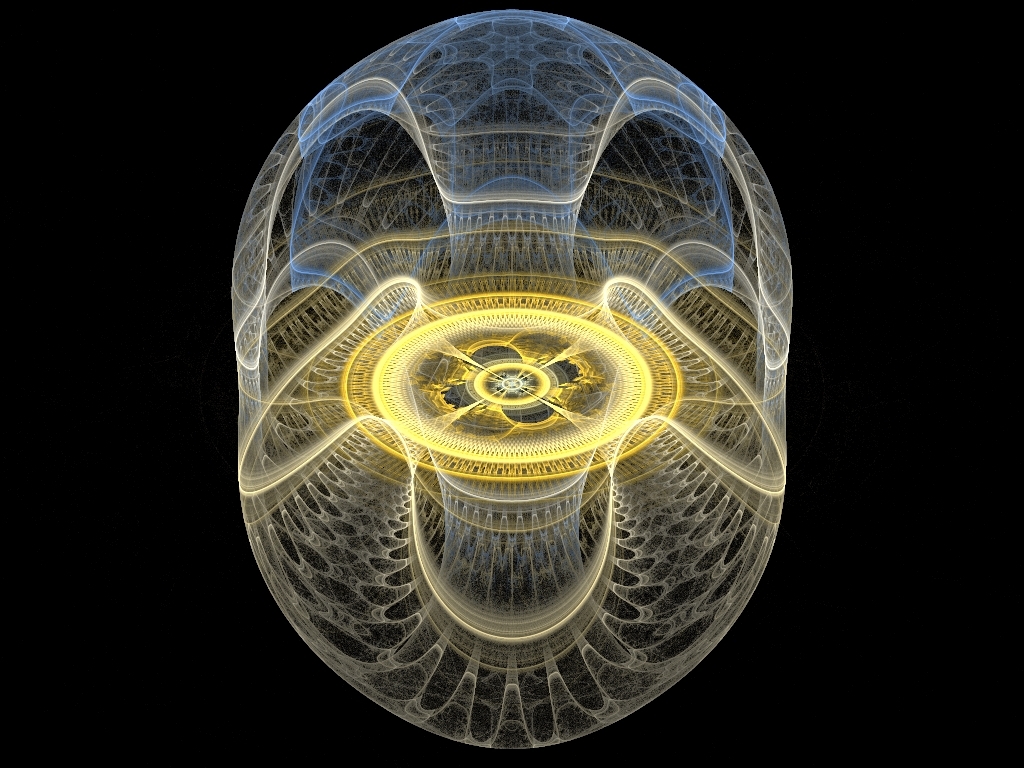 fractal sphere with glowing core