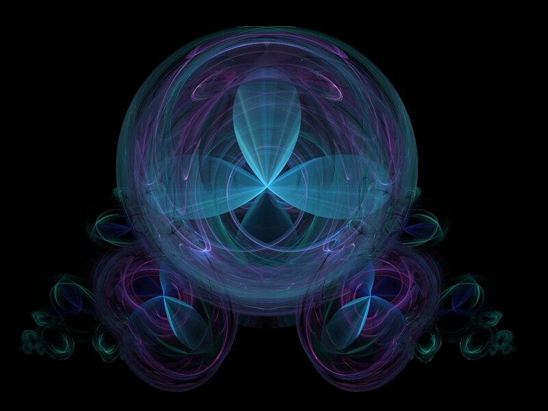 fractal sphere with glowing patterns