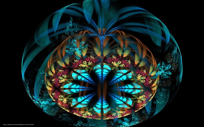 fractal sphere with glowing patterns