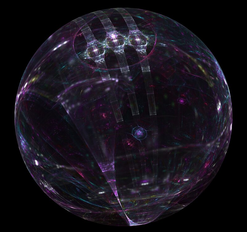 Fractal Sphere with Light Beams