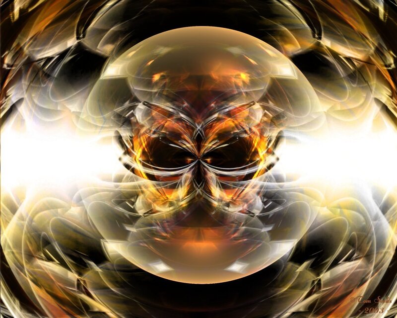 Fractal Sphere with Light Patterns