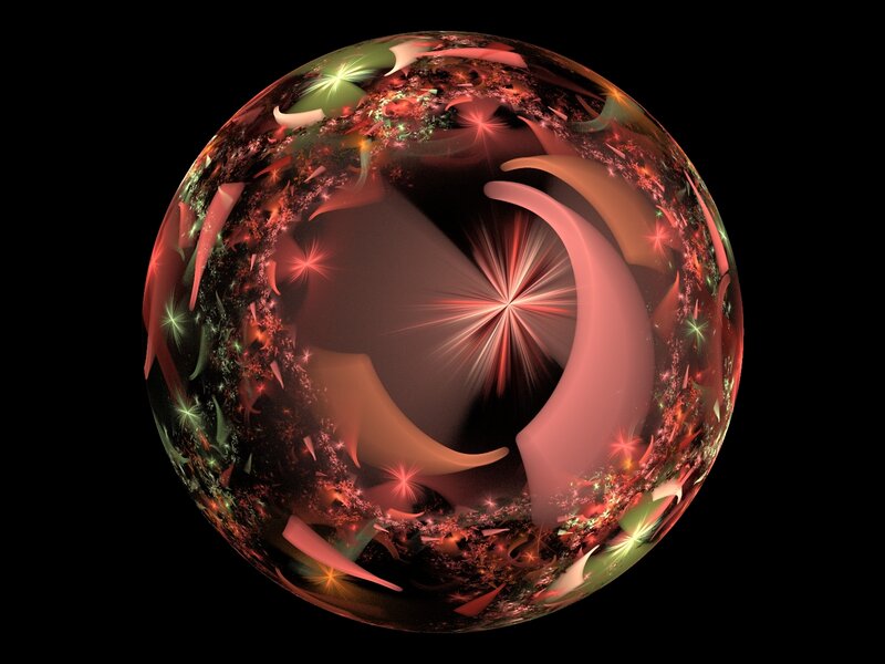 Fractal Sphere with Starbursts