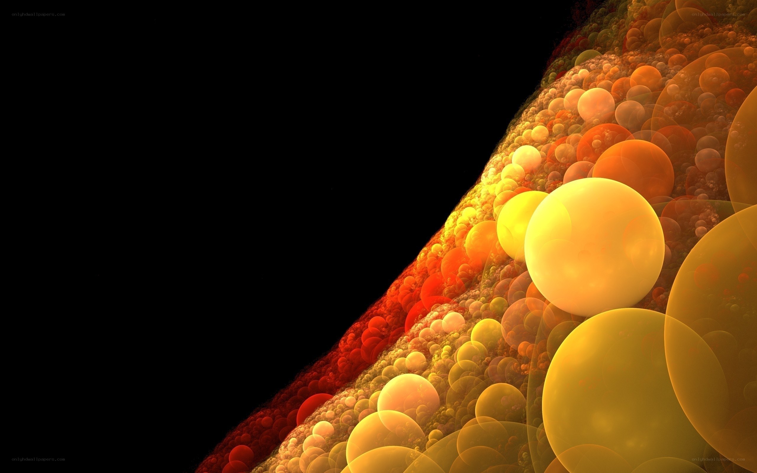 Fractal spheres in warm tones
