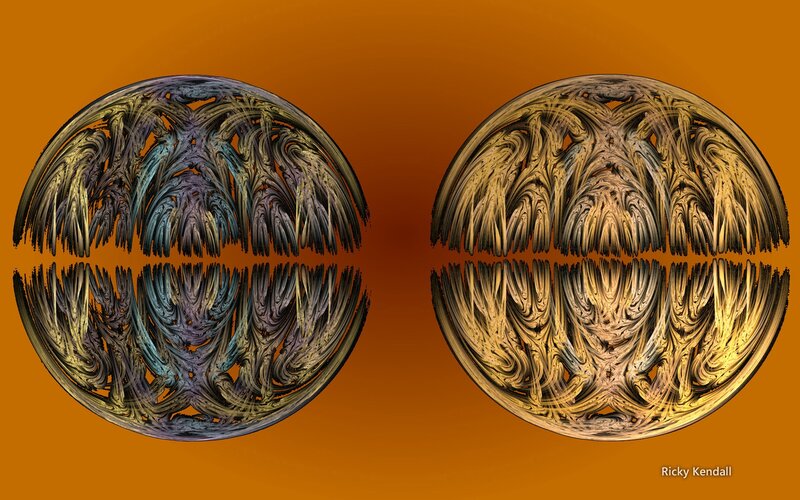 Fractal spheres on orange