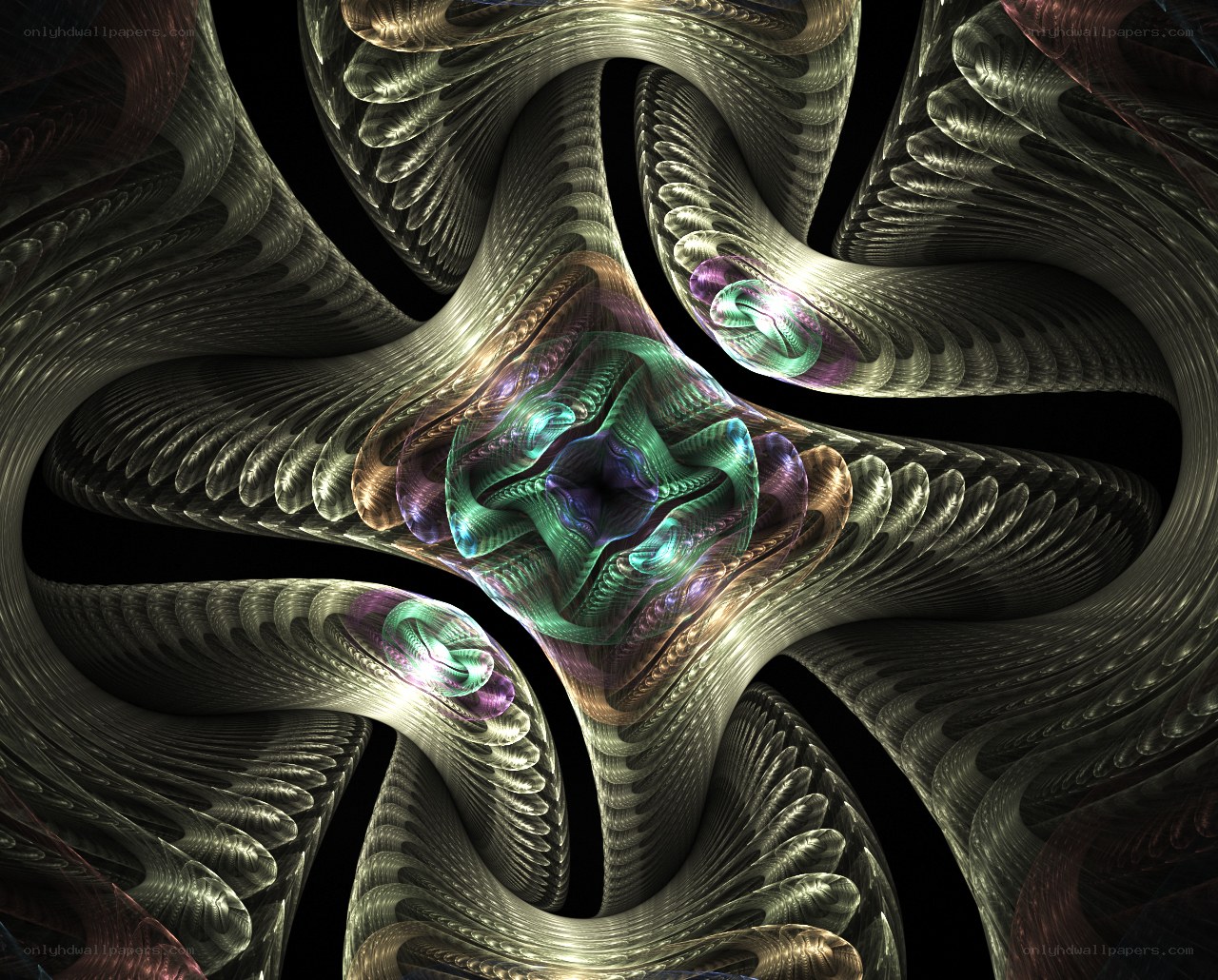 fractal spiral abstract art