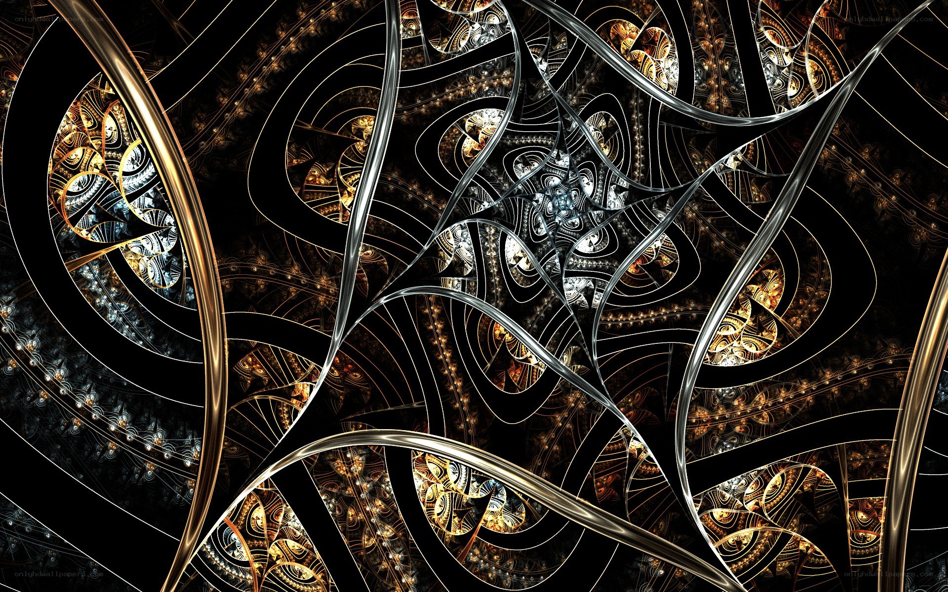 Fractal spiral abstract art
