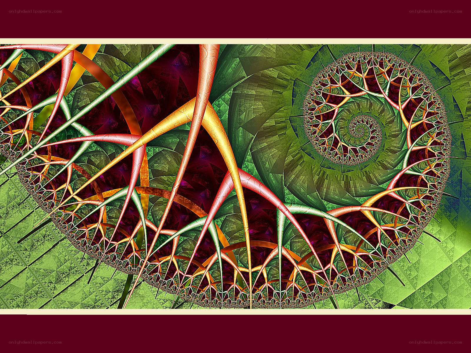 Fractal spiral abstract art