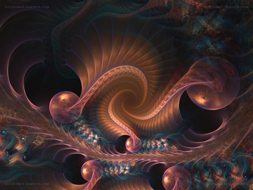 Fractal spiral abstract art
