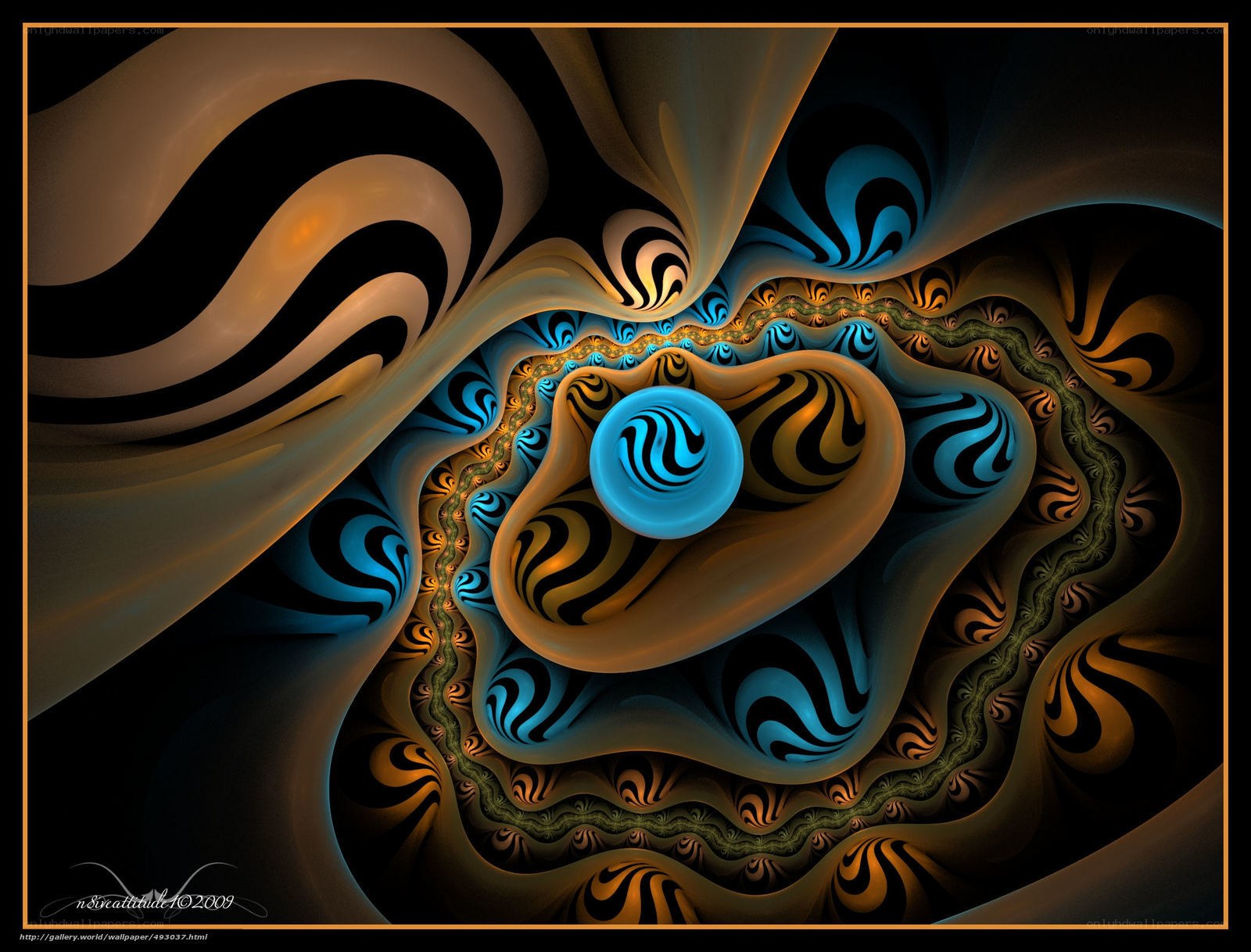 Fractal spiral abstract art
