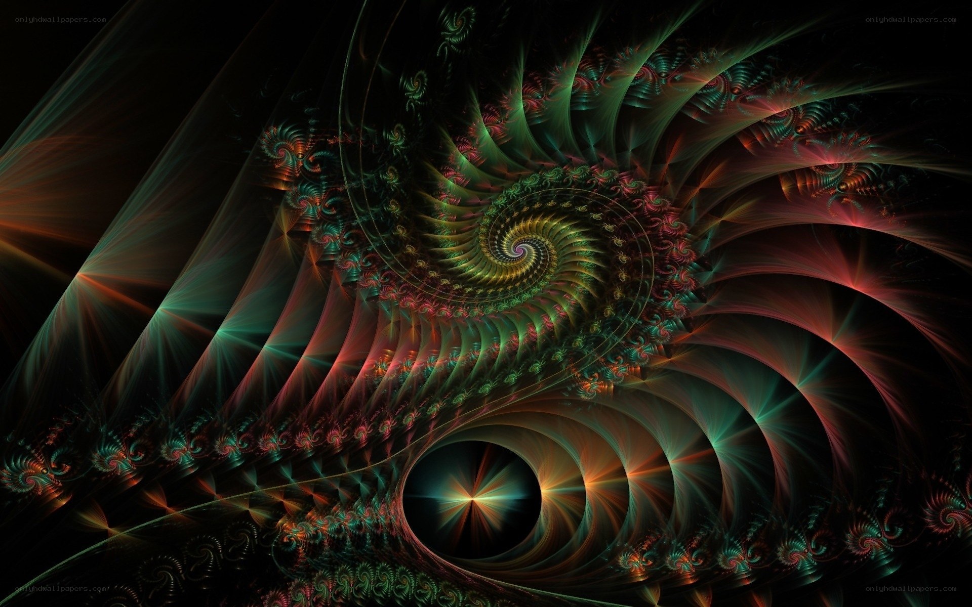 Fractal spiral abstract art