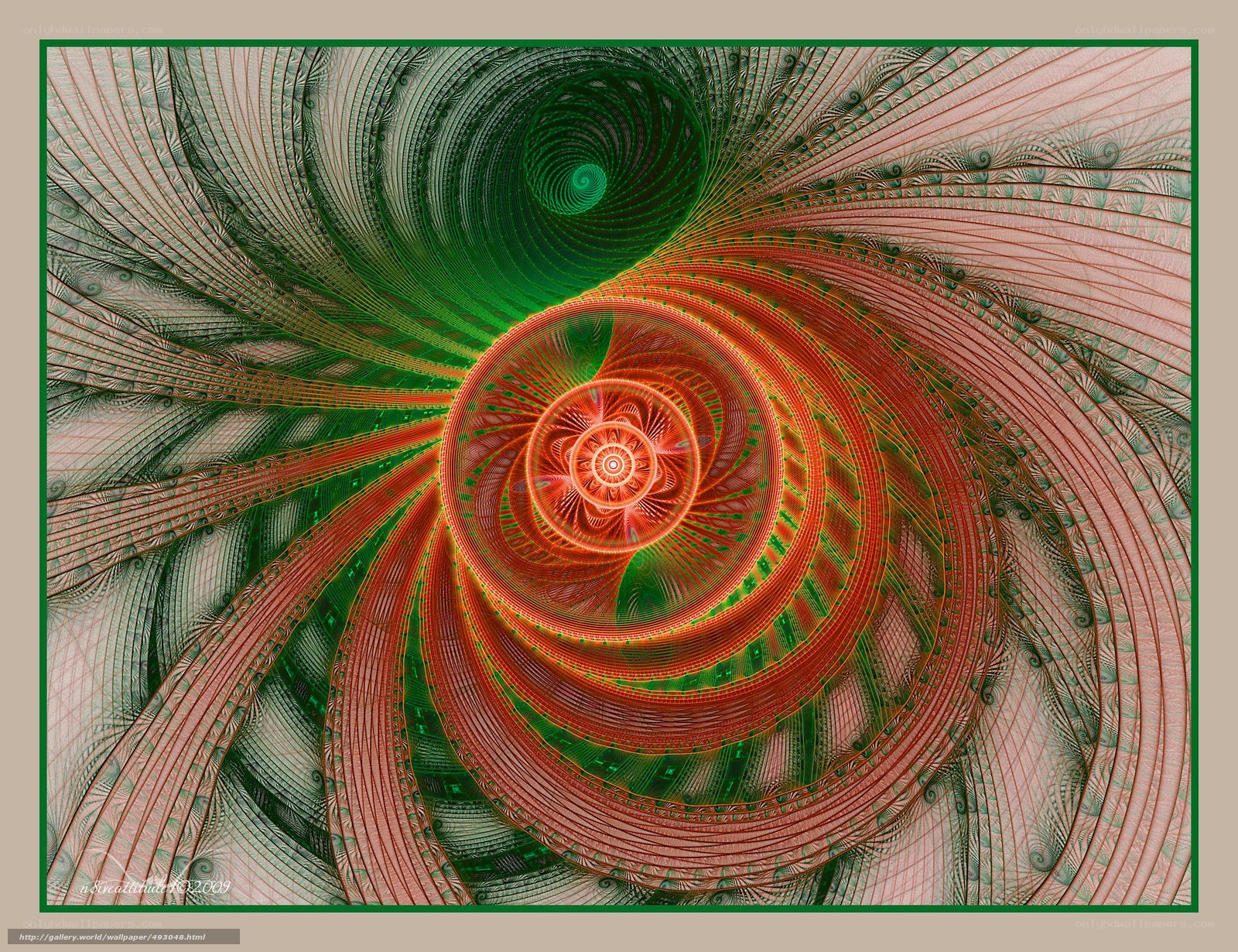 Fractal spiral artwork