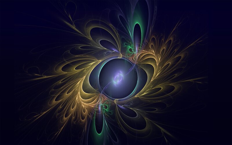 Fractal Spiral Design — Blue, Mystical