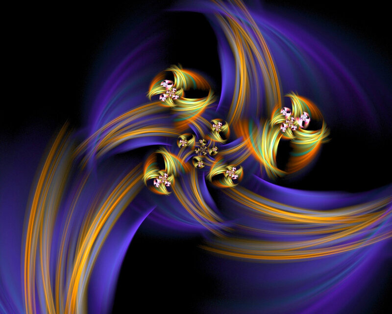 Fractal Spiral Design — Purple, Dynamic