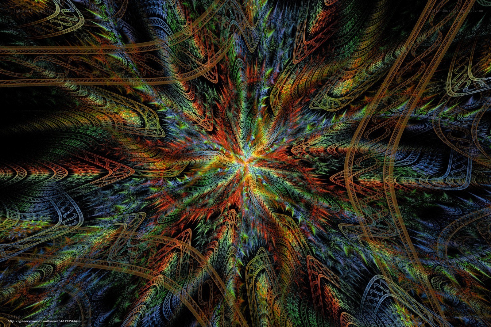Fractal spiral explosion