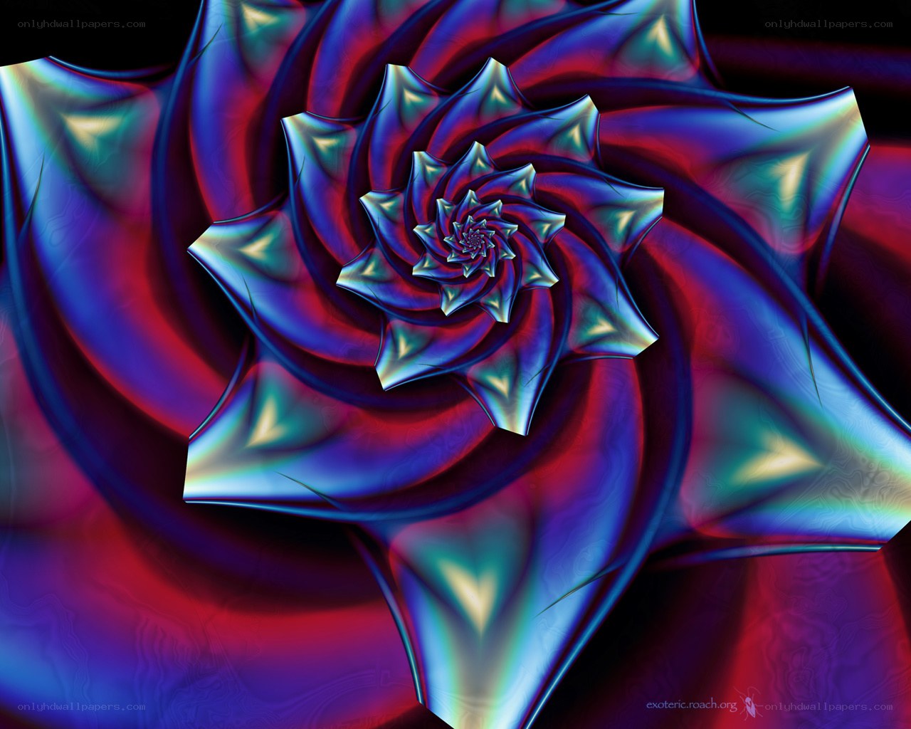 Fractal spiral flower