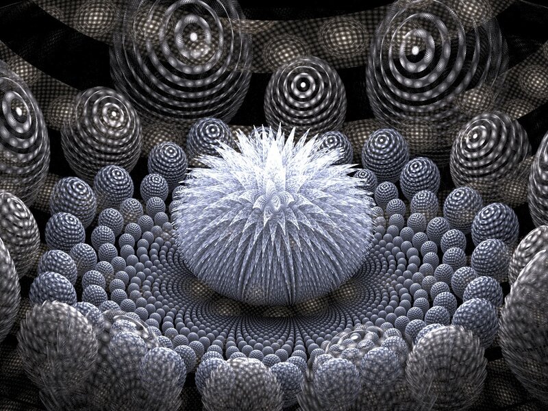 Fractal spiral formations