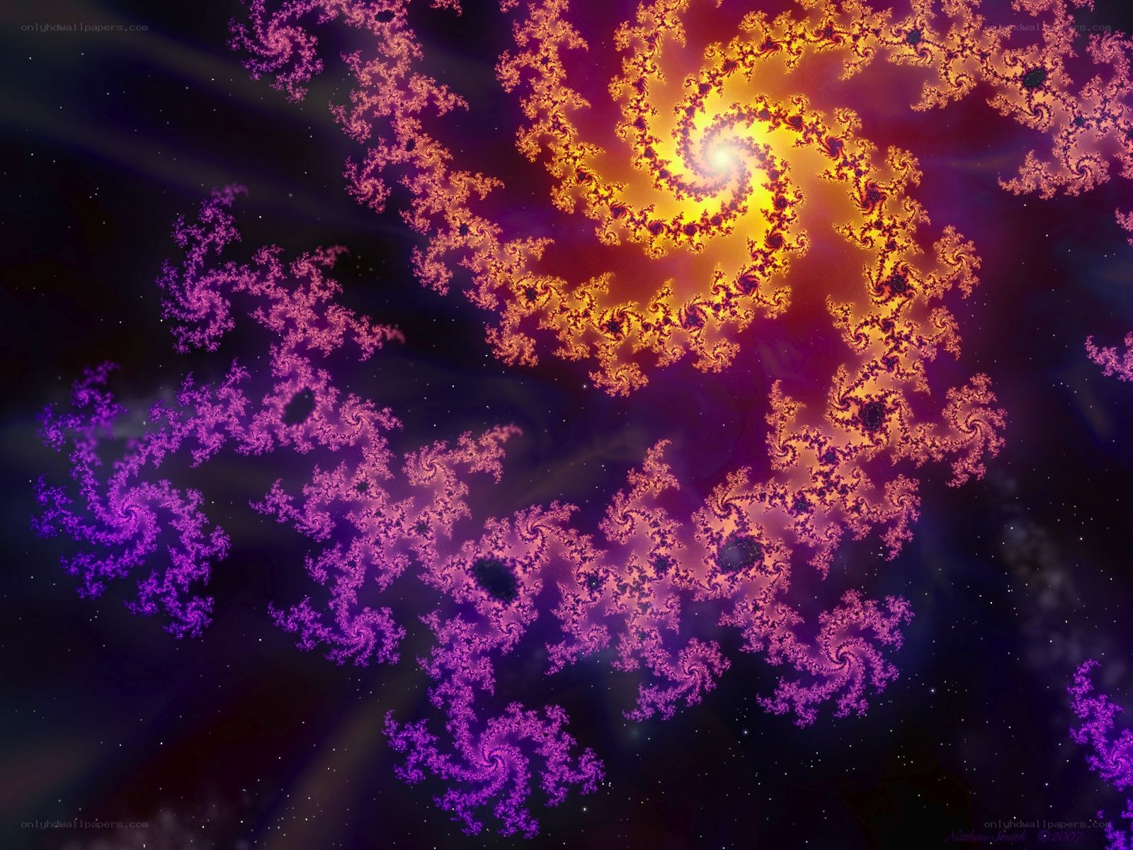 Fractal spiral in space