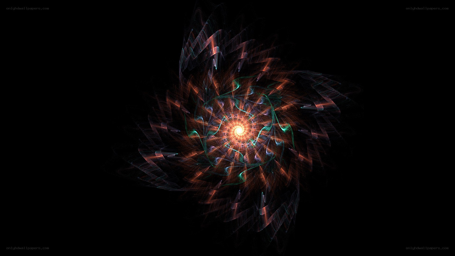 Fractal spiral light burst