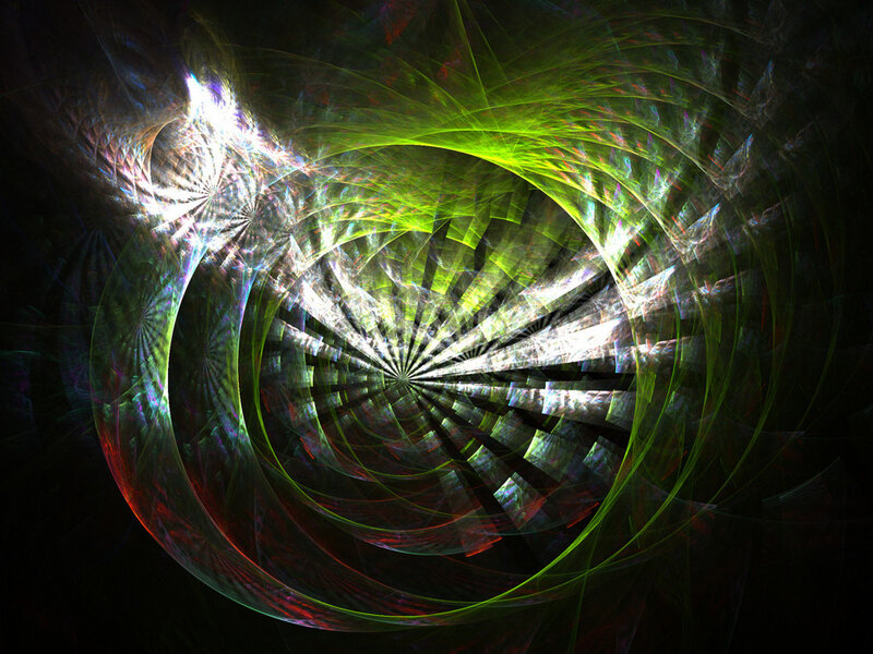 fractal spiral light pattern