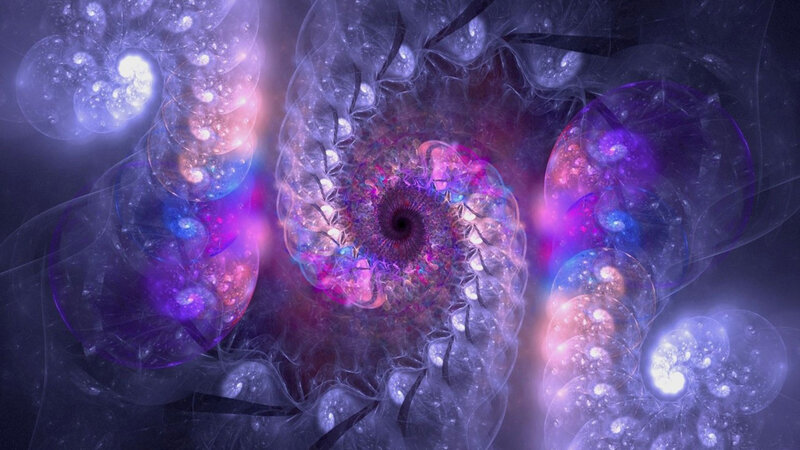 Fractal Spiral Nebula — Purple