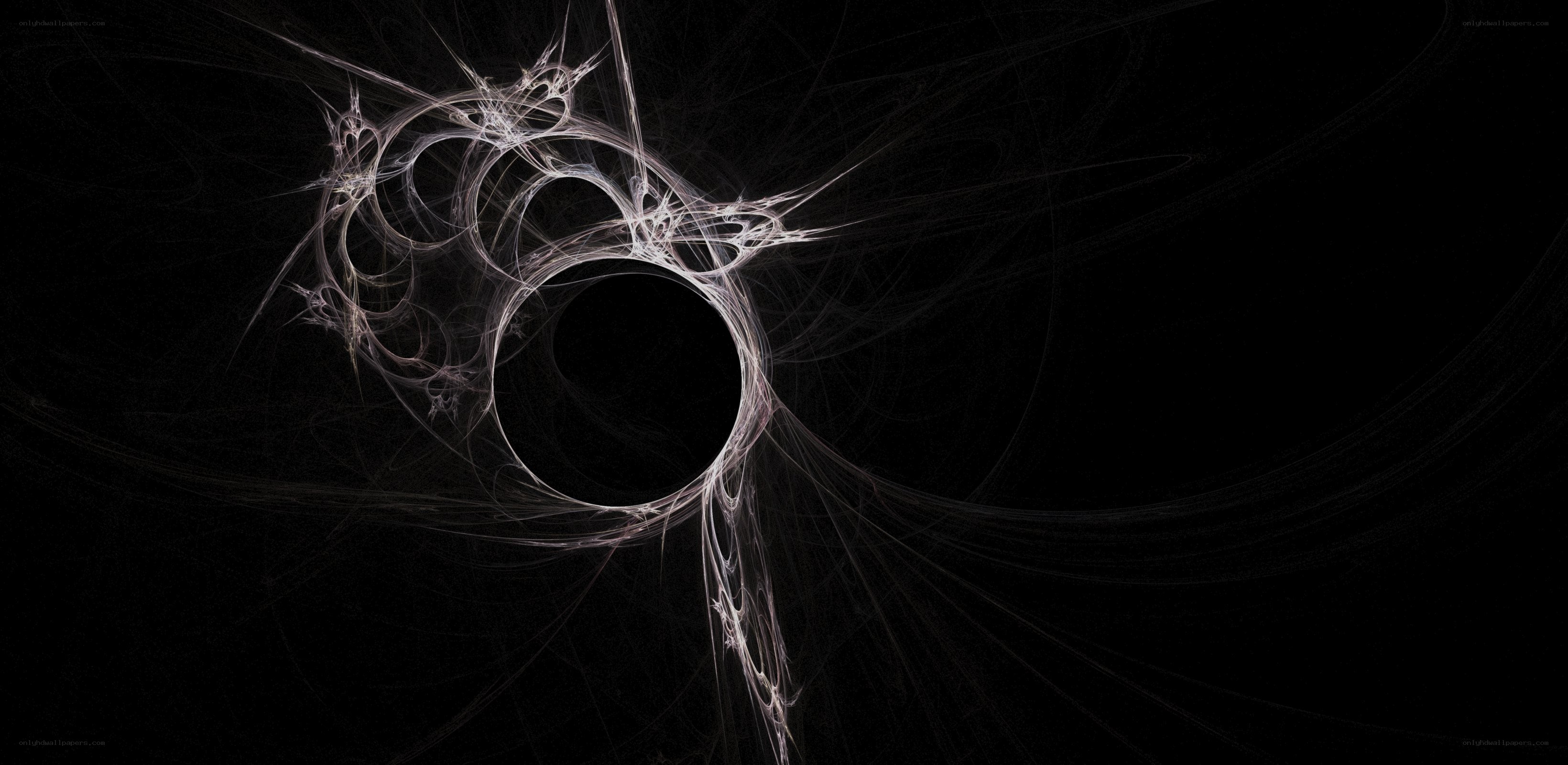 fractal spiral on black background