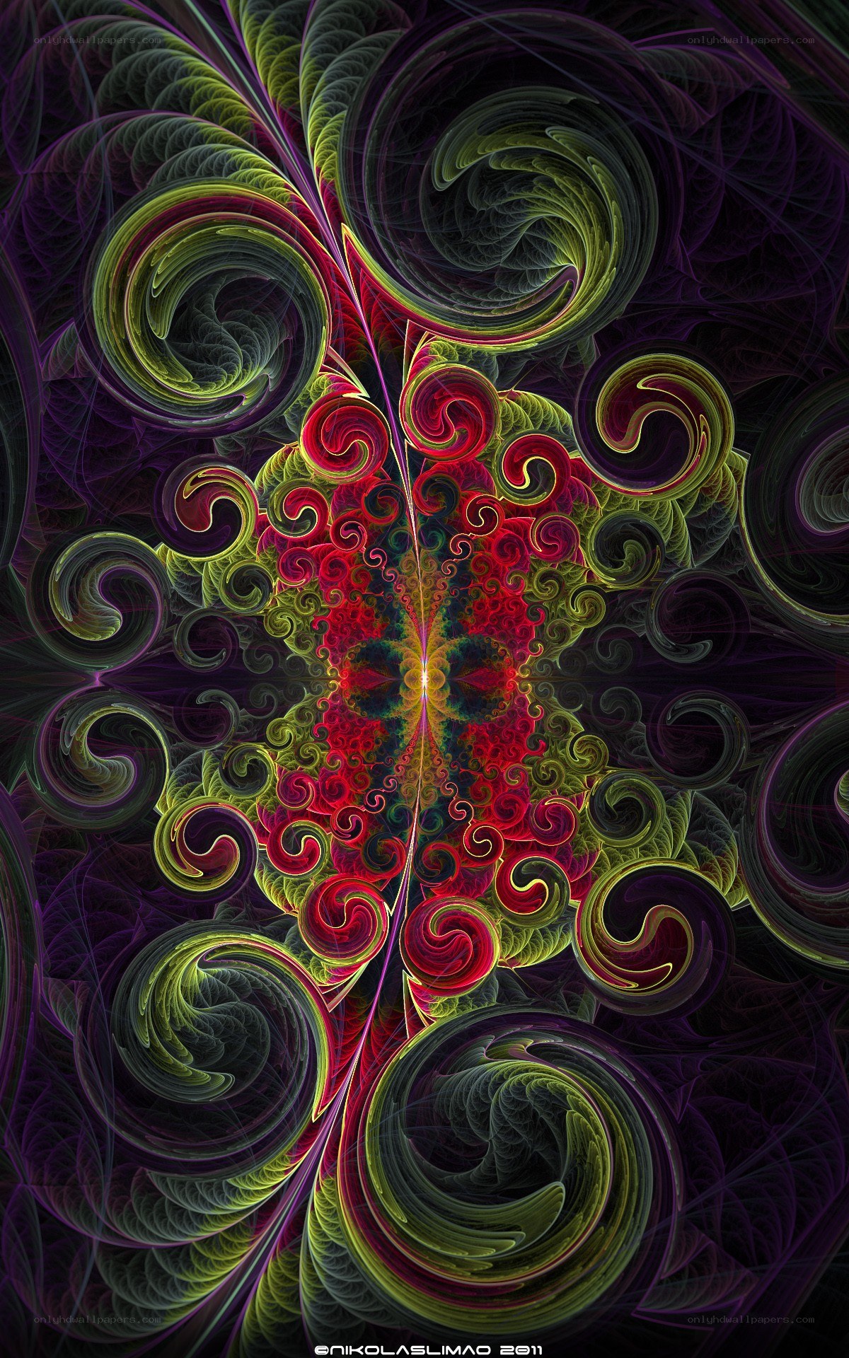 Fractal spiral pattern