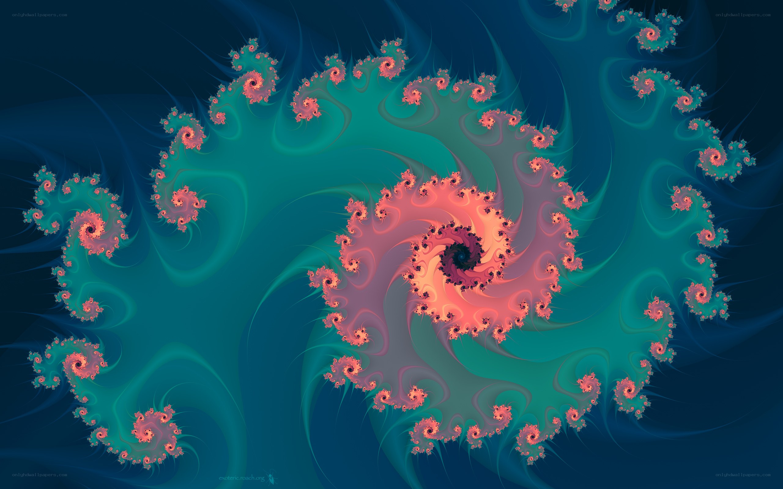 Fractal spiral pattern